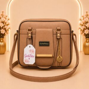 Home 16 Elegant Tan Brown Structured Shoulder & Sling Bag